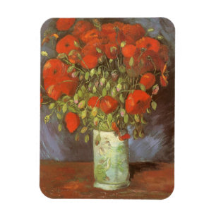 Magnet Flexible Nature morte de Vincent van Gogh Vase avec des coq