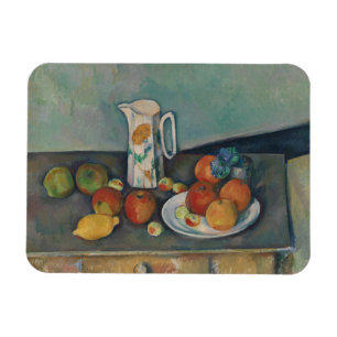 Magnet Flexible Nature morte, Pot à lait et fruits sur une table, 