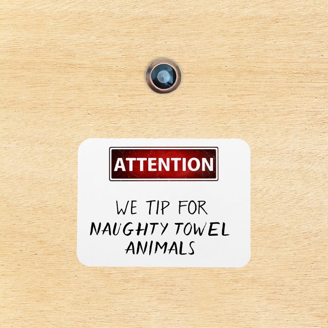 Magnet Flexible Naughty Serviettes Animaux Drôle Marqueur de porte (Créateur téléchargé)