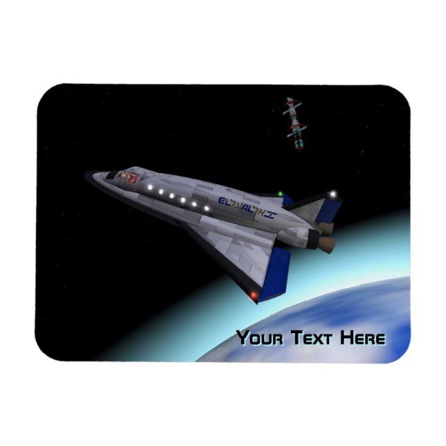 Magnet Flexible Navette spatiale El Al Maslool (Horizontal)
