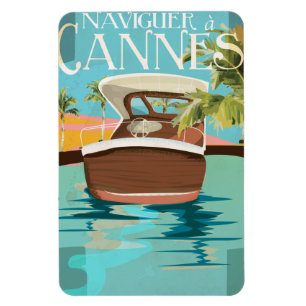 Magnet Flexible naviguer à Cannes (naviguer jusqu'à) Affiche de vo