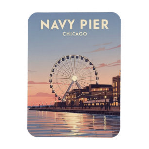 Magnet Flexible Navy Pier Chicago Illinois Voyage