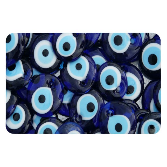 Magnet Flexible Nazar Amulets Evil Pierres Oeil Bleu Motif (Horizontal)