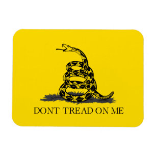 Magnet Flexible Ne marche pas sur moi Drapeau Gadsden BLACK JAUNE