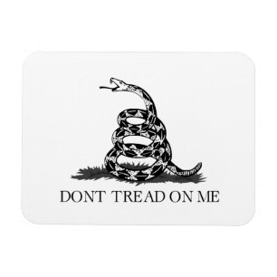 Magnet Flexible Ne me marche pas dessus drapeau Gadsden NOIR ET BL