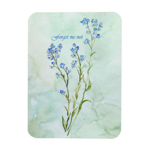 Magnet Flexible Ne m'oublie pas Fleur de jardin personnalisée à l'