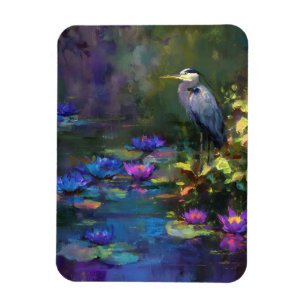 Magnet Flexible Nénuphar enchanté de l'étang Nature Aquarelle