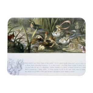Magnet Flexible Nénuphars et fées de l'eau, illustration de
