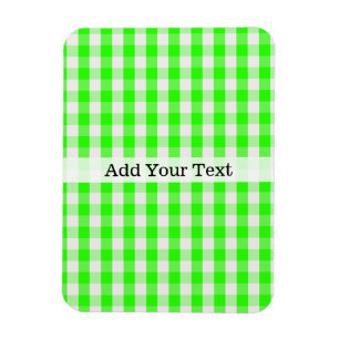 Magnet Flexible Neon Green En vichy Motif par Shirley Taylor