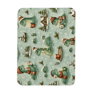 Magnet Flexible Nessie de Noël Monstre du Loch Ness Confortable Cr