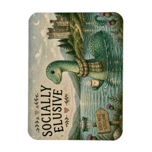 Magnet Flexible Nessie insaisissable socialement Cozy Cryptide Loc