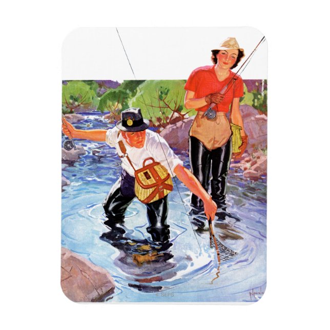 Magnet Flexible Netting A Fish by R.J. Cavalière (Vertical)