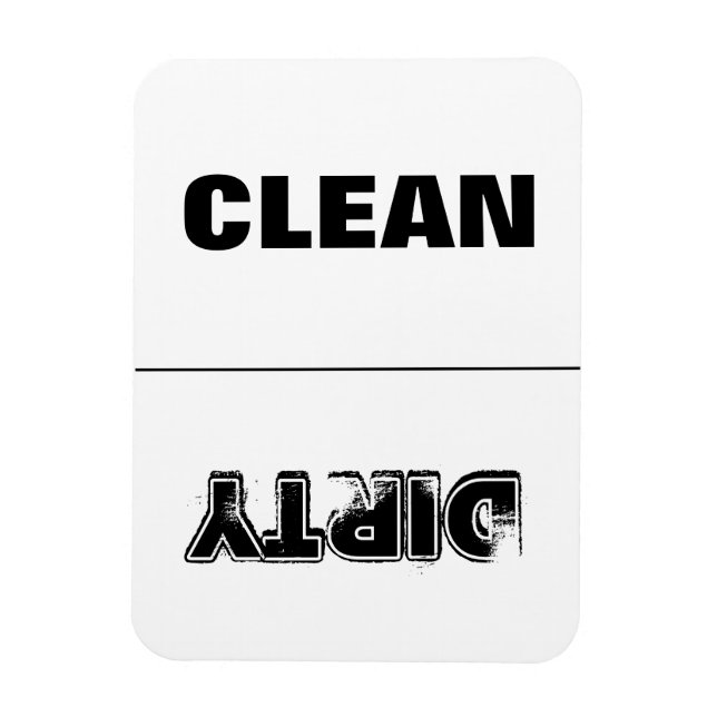 Magnet Flexible Nettoyer le sec (noir et blanc) (Vertical)
