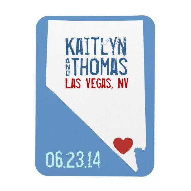 Magnet Flexible Nevada Enregistrer la date - Ville personnalisable (Vertical)