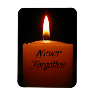 Magnet Flexible Never Forgotten Remembrance Candle Flame