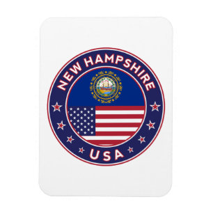 Magnet Flexible New Hampshire, New Hampshire autocollant,