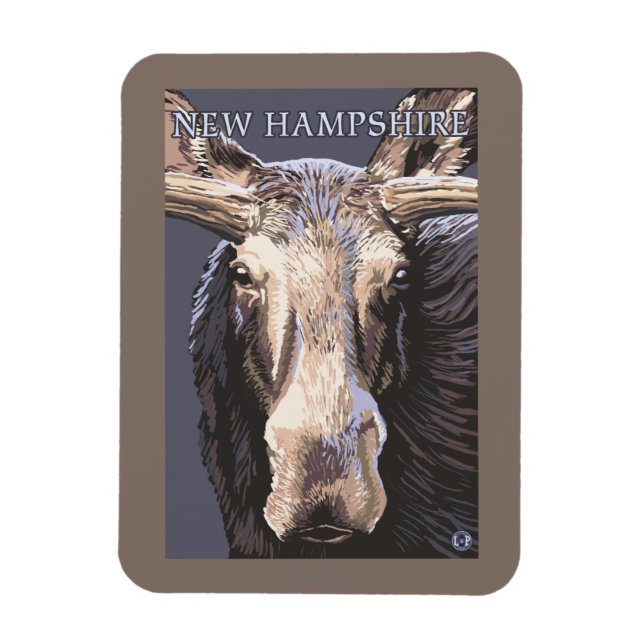 Magnet Flexible New HampshireMoose près (Vertical)