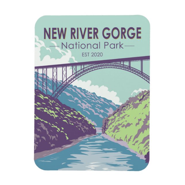 Magnet Flexible New River Gorge National Park West Virginia Bridge (Vertical)