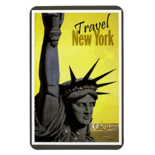 Magnet Flexible New York CIty Statue of Liberty Retro Vintage