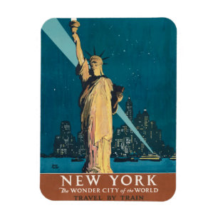 Magnet Flexible New York City Vintage voyage Liberty Skyline