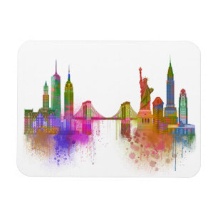 Magnet Flexible New York Skyline - Arc en ciel
