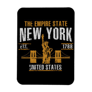 Magnet Flexible New York, vintage, rétro, Amérique, États-Unis,
