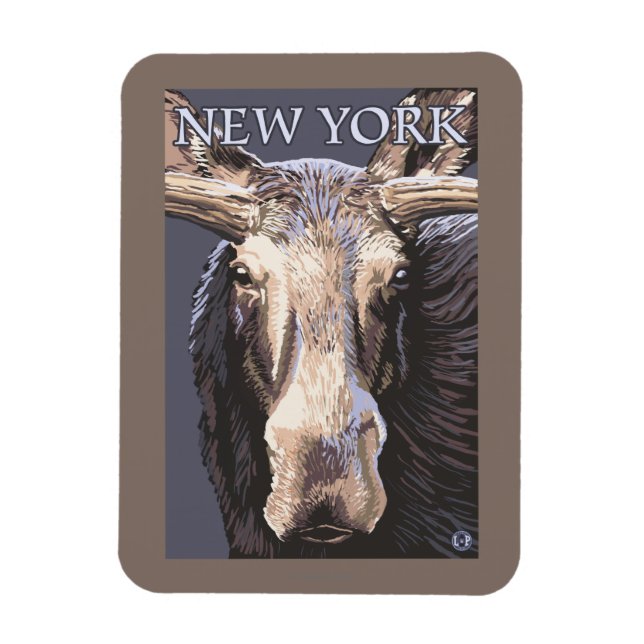 Magnet Flexible New YorkMoose près (Vertical)