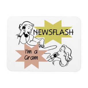 Magnet Flexible Newsflash Je suis un cadeau Gram