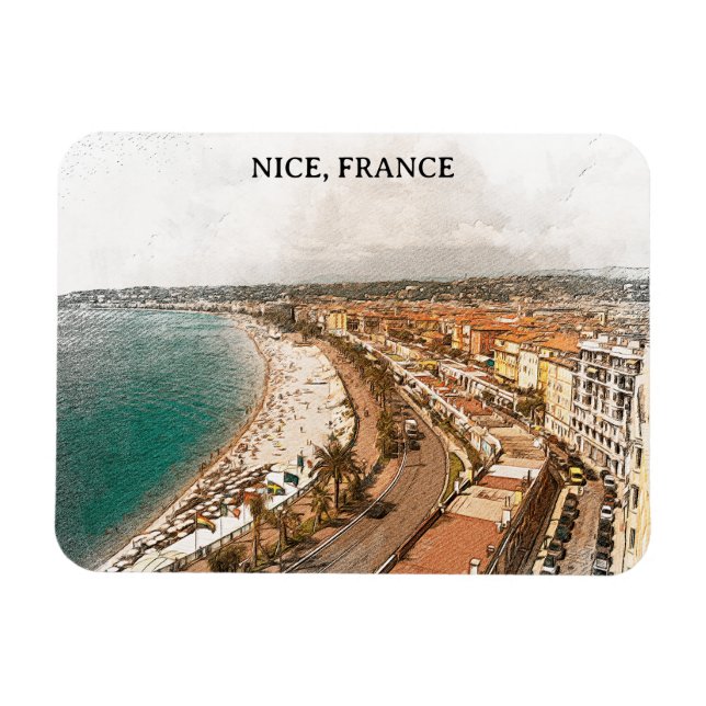 Magnet Flexible Nice France Promenade des Anglais (Horizontal)