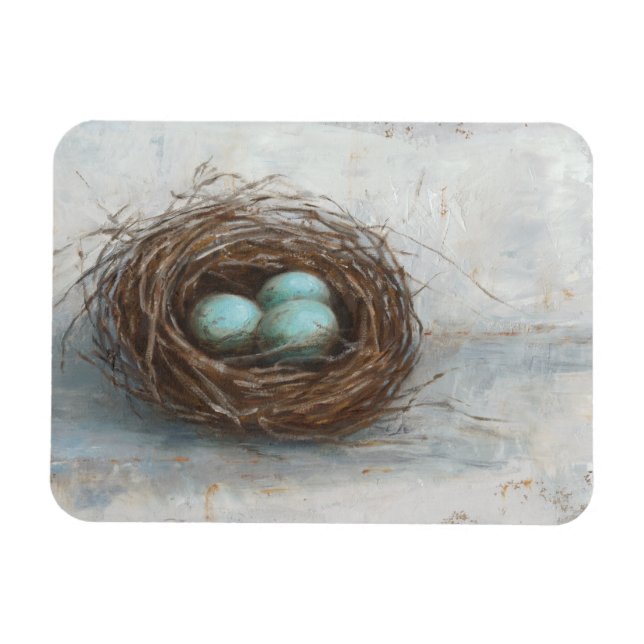 Magnet Flexible Nid d'oiseau rustique - Bleu (Horizontal)