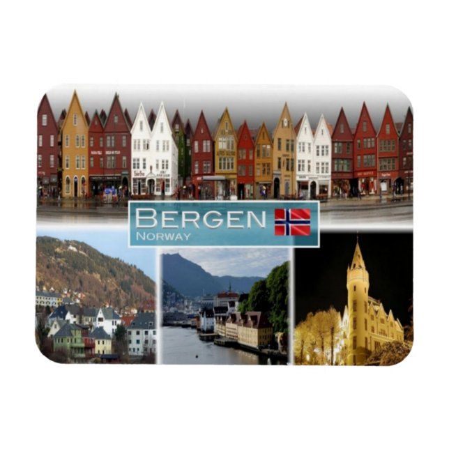 Magnet Flexible NO Norvège - Bergen - (Horizontal)