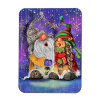 Noël Aimant Cadeau Couple Gnomes Chanter
