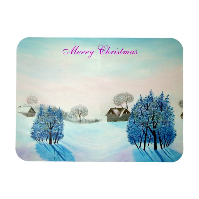 Magnet Flexible Noël bleu suisse (Horizontal)