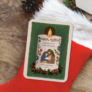 Magnet Flexible Noël chrétien de la Nativité rustique