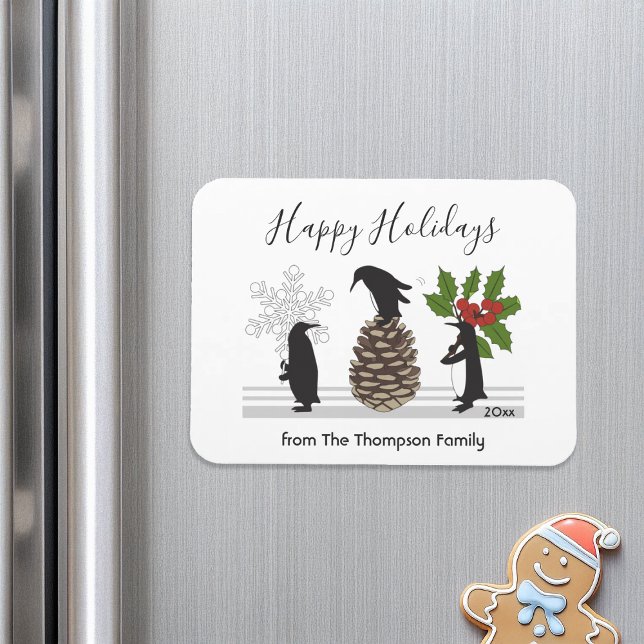 Magnet Flexible Noël de pingouin drôle mignon personnalisé (Créateur téléchargé)