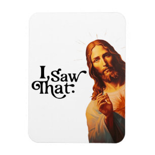 Magnet Flexible Noël Drôle, J'Ai Vu Que Jésus, Je L'Ai Vu