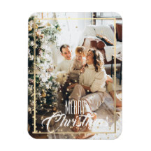 Noël étoile d'or confetti photo vacances