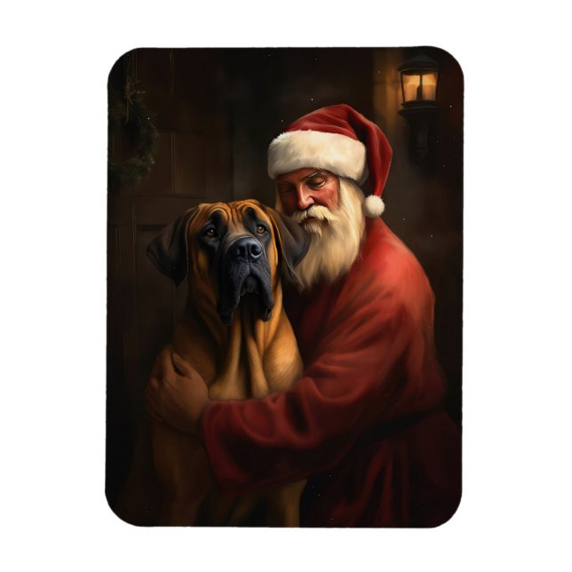 Magnet Flexible Noël festif Rhodesian Ridgeback Santa Claus (Vertical)