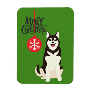 Magnet Flexible Noël sibérien Husky