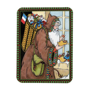 Magnet Flexible Noël vintage, jouets de Père Noël sabots chaussure