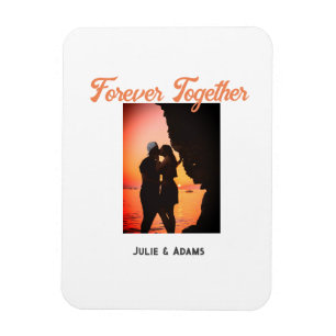 Magnet Flexible nom date photo couple mariage pour toujours ensemb