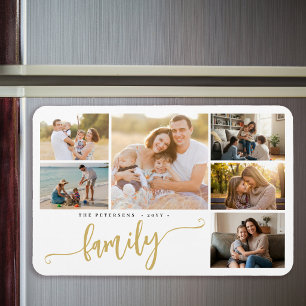 Magnet Flexible Nom de famille personnalisé 6 collage photo