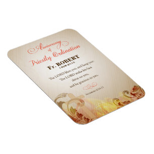Magnet Flexible Nom et année personnalisés, 60e Ordination sacerdo
