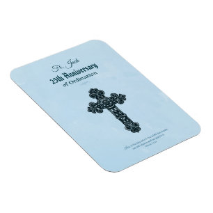 Magnet Flexible Nom personnalisé & Anniversaire Année Ordination, 
