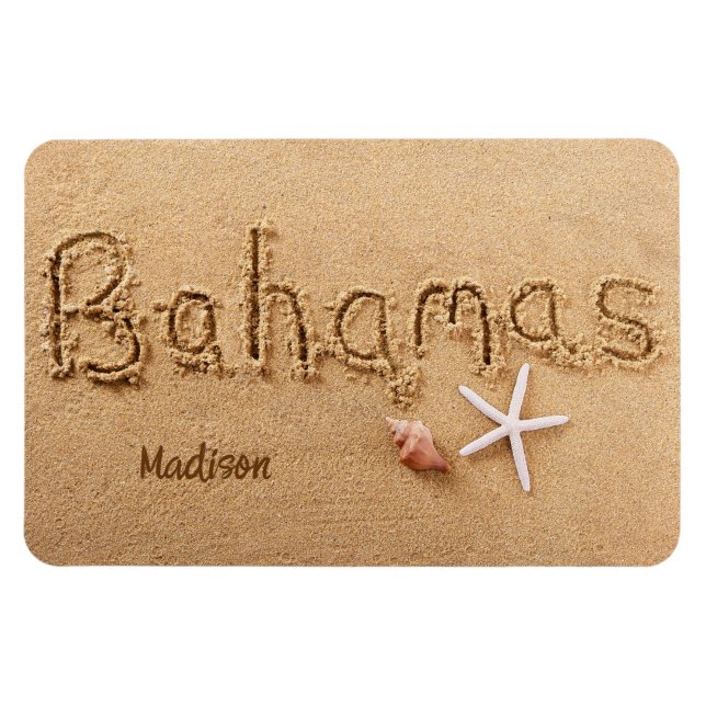 Magnet Flexible Nom personnalisé Bahamas (Horizontal)
