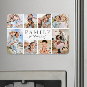 Magnet Flexible Nom personnalisé Famille Photo Collage