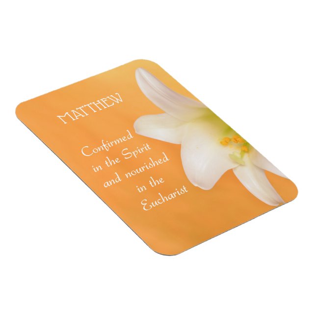Magnet Flexible Nom personnalisé, Fête RCIA Félicitations Lily (Côté Droit)