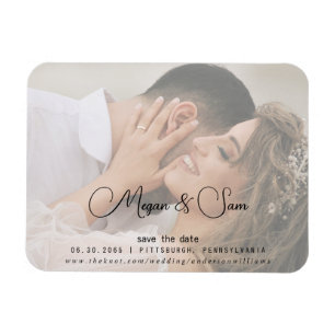 Magnet Flexible Noms de scénario de photo de mariage Épargnez la d
