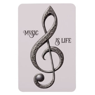 Magnet Flexible Note de clic musicale de texte personnalisé