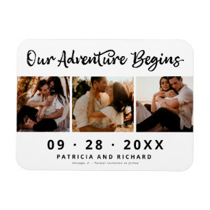 Magnet Flexible Notre aventure commence Enregistrez la date 3 Phot